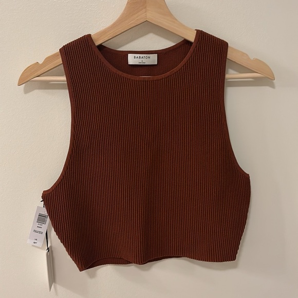 Babaton / Aritzia Sculpt Knit Racer Cropped Tank - Picture 2 of 3